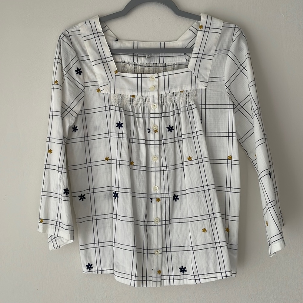 Madewell Floral Buttoned Blouse XS